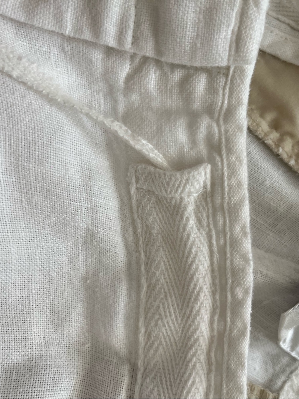 Talbots 100% linen White Wide-Leg Pants size 14 - Picture 5 of 13